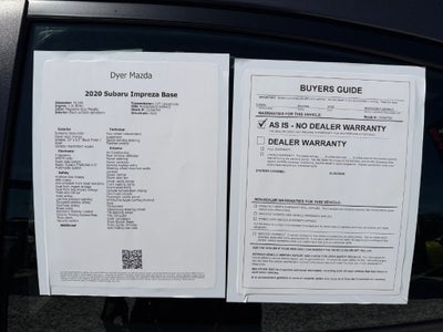2020 Subaru Impreza Base