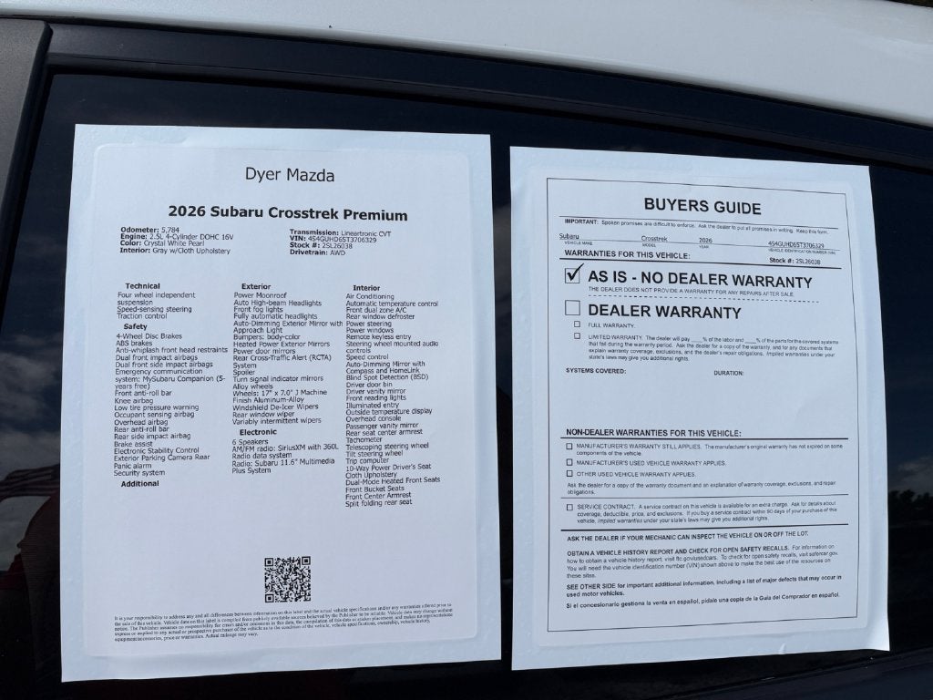 2026 Subaru Crosstrek Premium