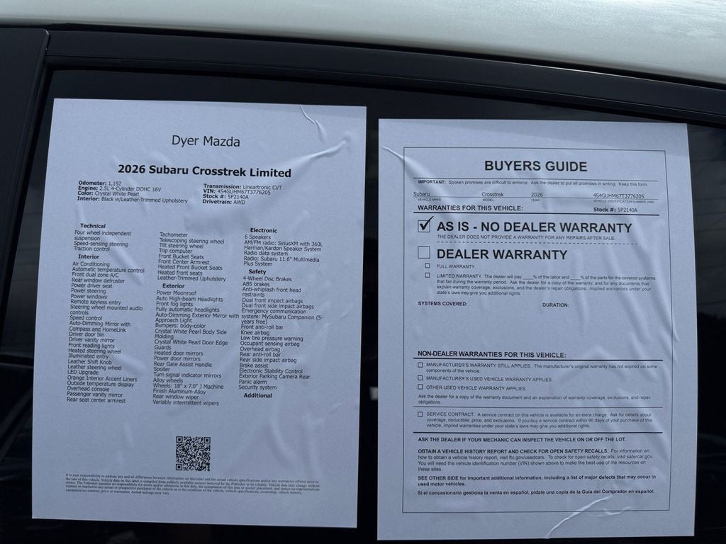 2026 Subaru Crosstrek Limited