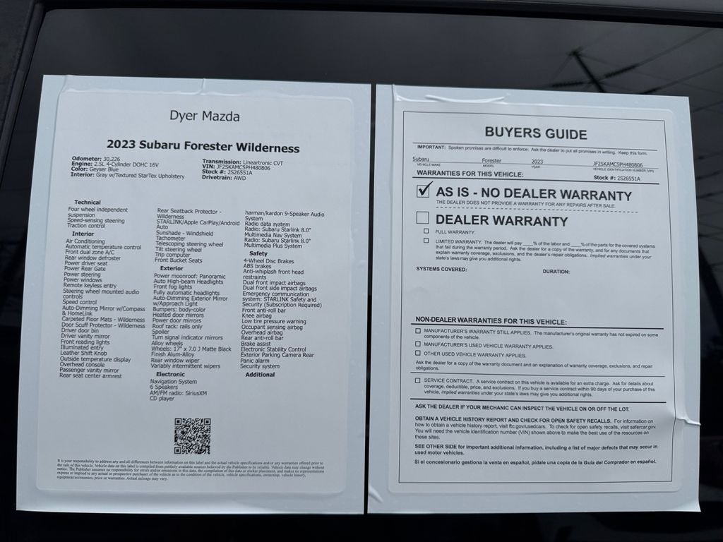 2023 Subaru Forester Wilderness