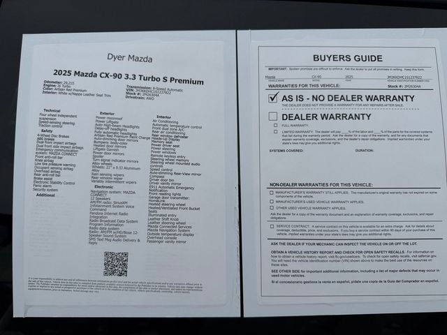 2025 Mazda Mazda CX-90 3.3 Turbo S Premium