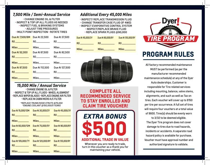 Dyer Tire Program Rules at Dyer Mazda in Vero Beach FL