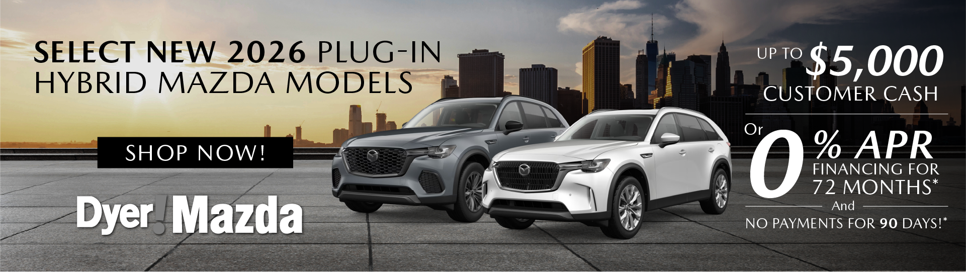 Select New 2026 Plug-In Hybrid MAZDA Models